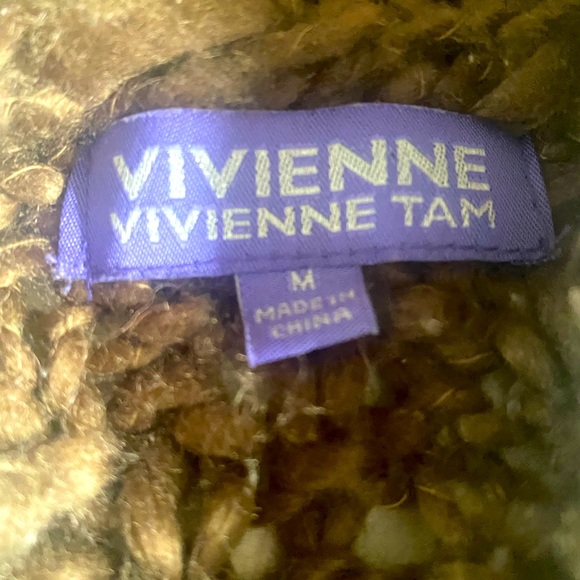 Teddy Brown Button Down Crop Sweater - Picture 4 of 4